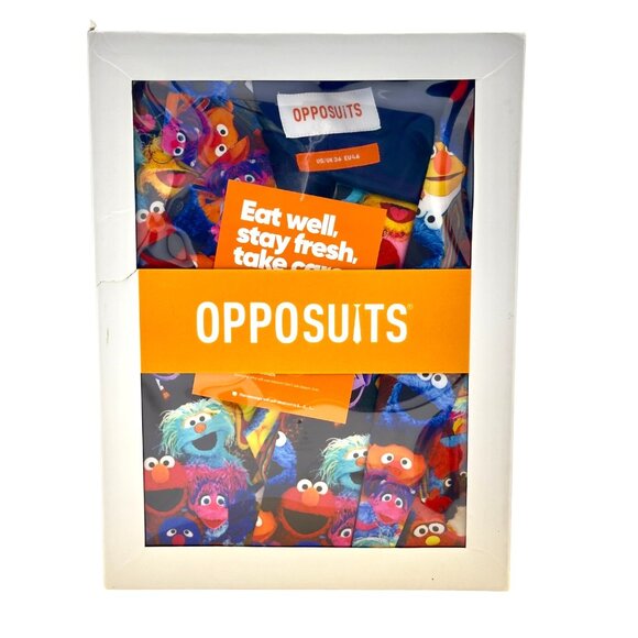 OppoSuits Sesame Street Multi Colored Suit Set Jacket Pants Tie Slim Size 36 NEW - Picture 11 of 11